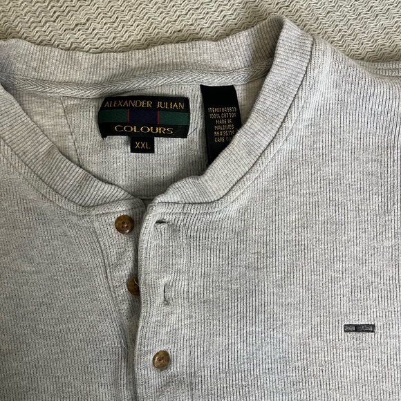 Vintage Alexander Julian Colours Long Sleeve Shirt Crew Neck - Picture 4 of 8